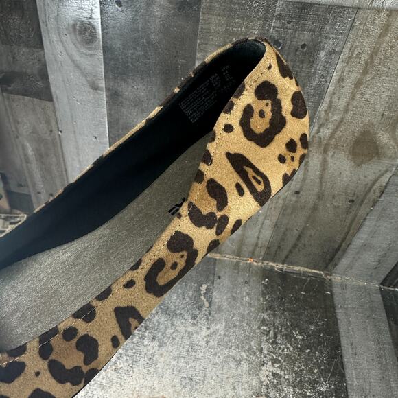 American Eagle Classic Ballet Flats sz 11W Cheetah Animal Print - Picture 4 of 15